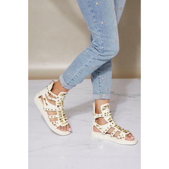 Studded Chunky Sole Gladiator Sandals - Picture 5 of 5